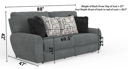Maxwell - Power Deep Seat Reclining Sofa - Hornell Furniture Outlet