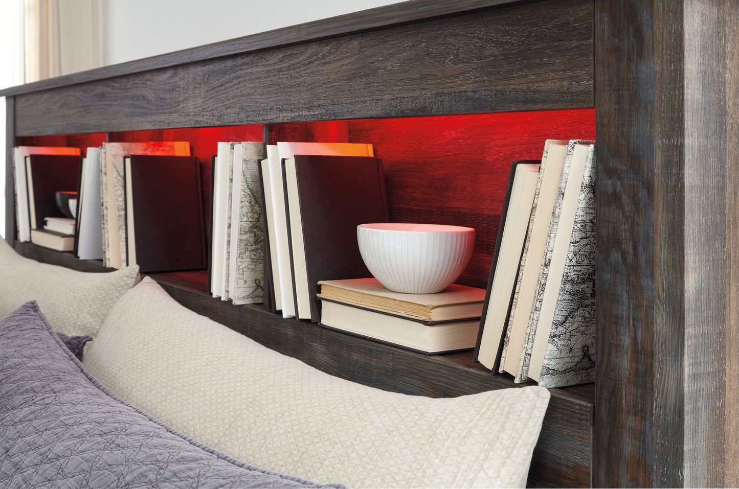 Drystan - Bookcase Headboard - Hornell Furniture Outlet