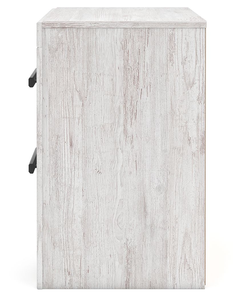 Cayboni - Whitewash - Two Drawer Night Stand - Hornell Furniture Outlet