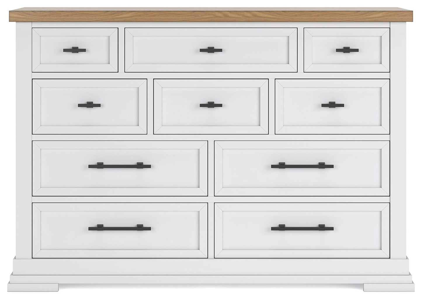 Ashbryn - White / Natural - Dresser - Hornell Furniture Outlet