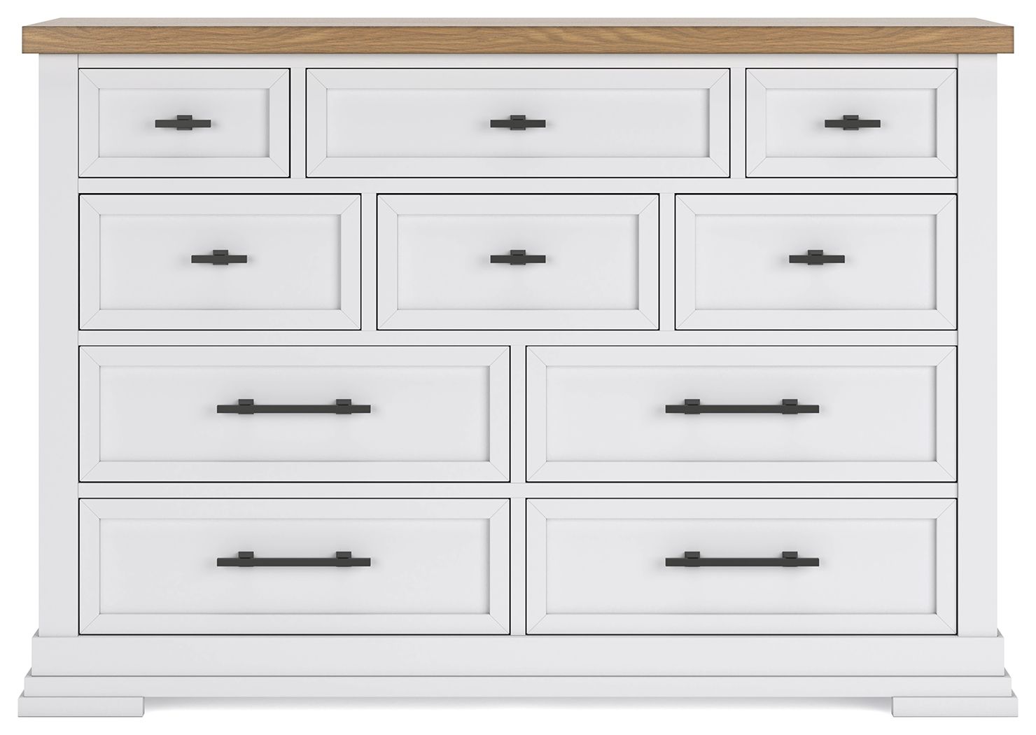 Ashbryn - White / Natural - Dresser - Hornell Furniture Outlet
