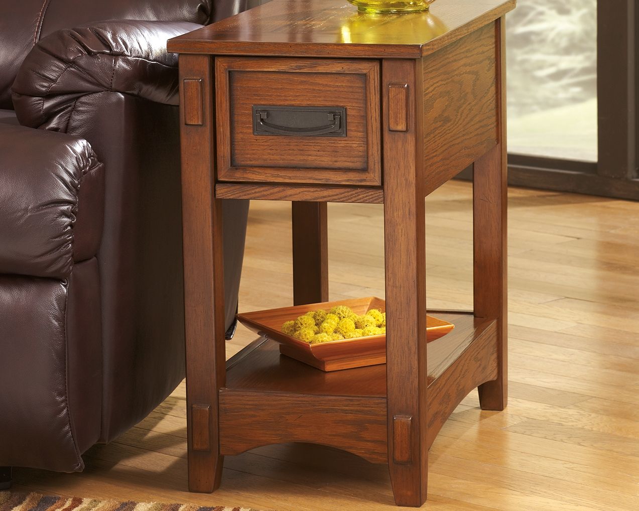 Breegin - Brown - Chair Side End Table - 1 Drawer - Hornell Furniture Outlet