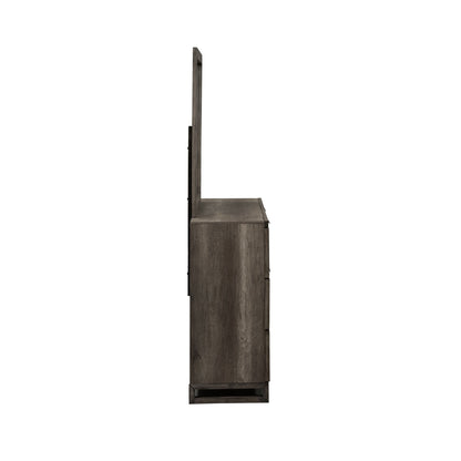 Tanners Creek - Dresser & Mirror - Dark Gray - Hornell Furniture Outlet