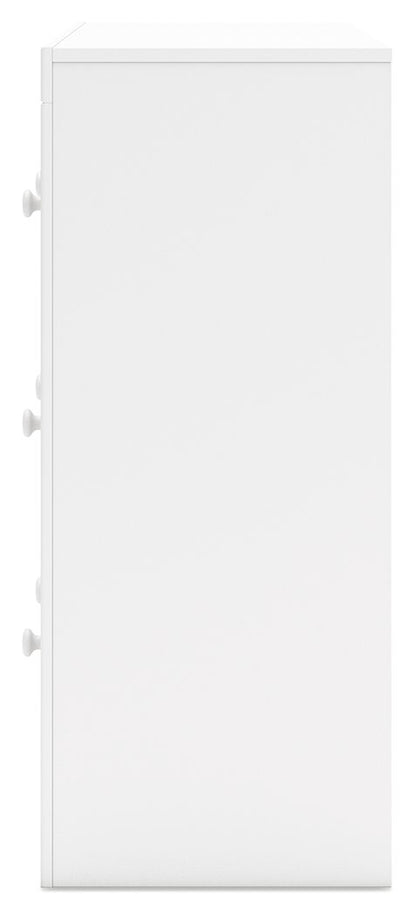 Mollviney - White - Six Drawer Dresser - Hornell Furniture Outlet