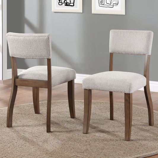 Wade - Side Chair (Set of 2) - White / Light Brown - Hornell Furniture Outlet