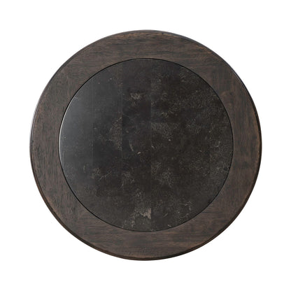 Paradise Valley - Round Chairside Table - Dark Brown - Hornell Furniture Outlet