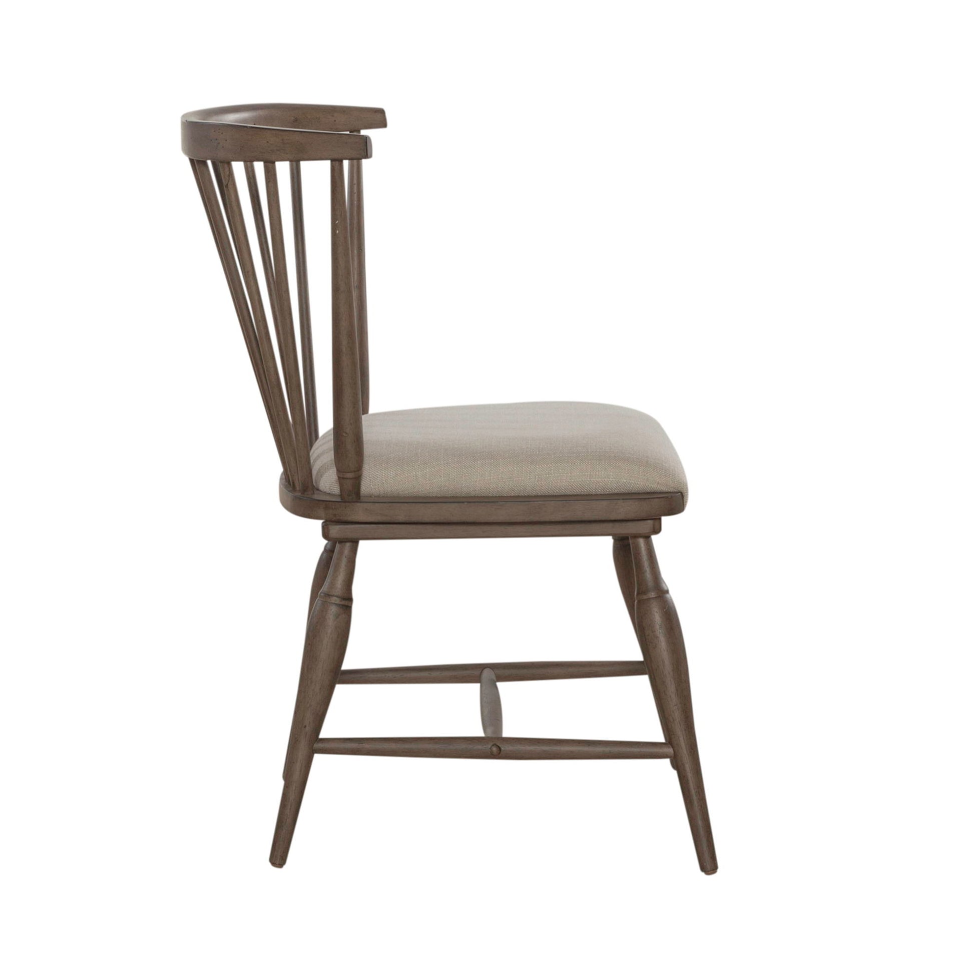 Americana Farmhouse - Upholstered Seat Windsor Chair (RTA) - Light Brown - Hornell Furniture Outlet