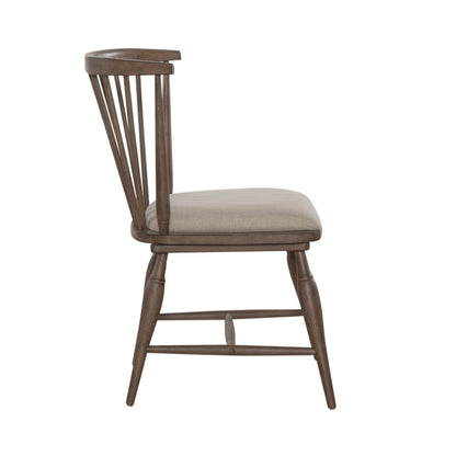Americana Farmhouse - Upholstered Seat Windsor Chair (RTA) - Light Brown - Hornell Furniture Outlet