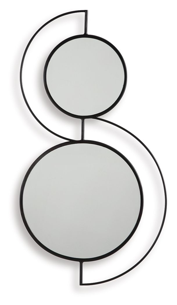 Shayham - Black - Accent Mirror - Hornell Furniture Outlet