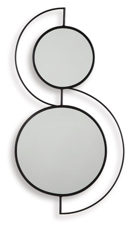 Shayham - Black - Accent Mirror - Hornell Furniture Outlet