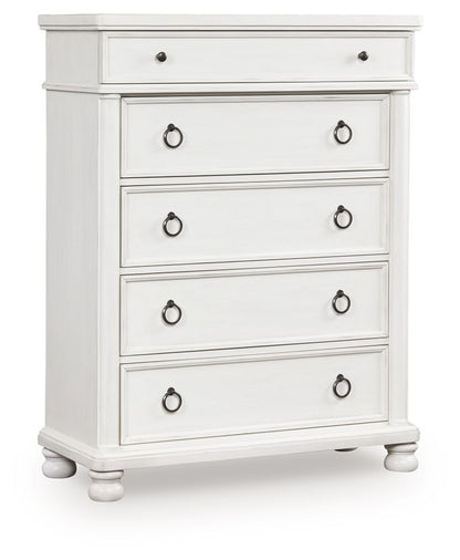 Rowlenstown - Five Drawer Chest - Hornell Furniture Outlet