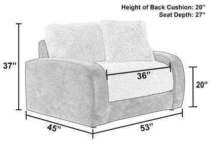 Snowball - Chair & 1/2 - Taupe - Hornell Furniture Outlet