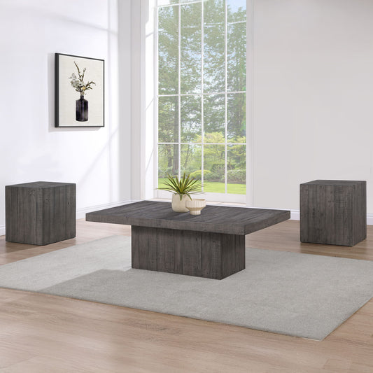 Colson - 3 Piece Table Set With 2 End Tables - Dark Brown - Hornell Furniture Outlet