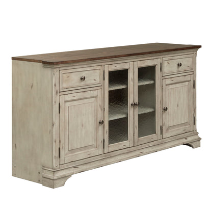 Morgan Creek - Entertainment TV Stand - White - Hornell Furniture Outlet