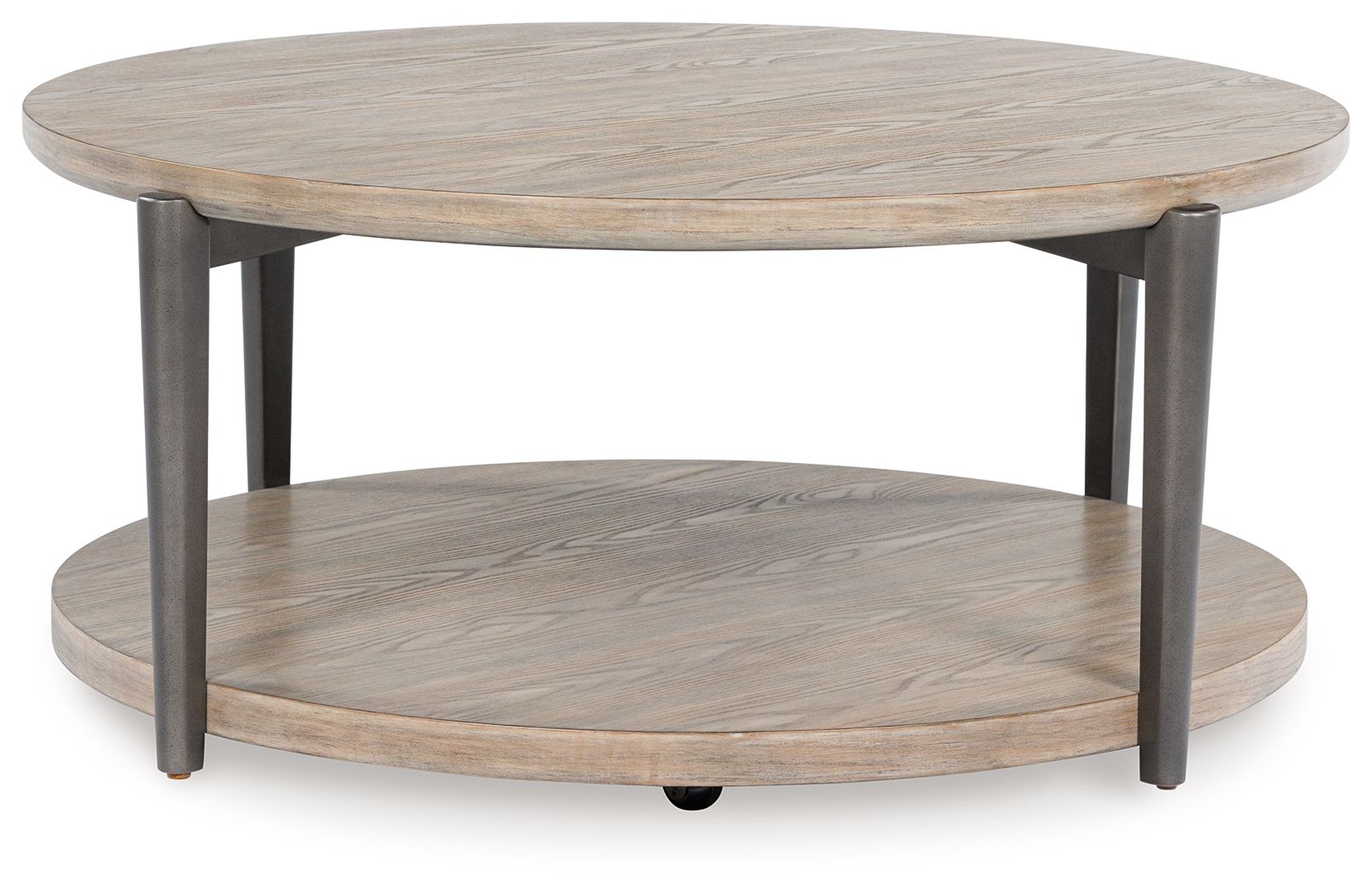 Dyonton - Light Grayish Brown - Round Cocktail Table - Hornell Furniture Outlet