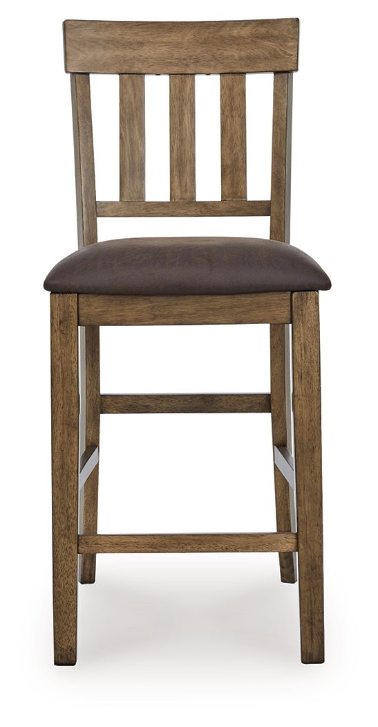 Urbinforte - Upholstered Barstool (Set of 2) - Light Brown - Hornell Furniture Outlet