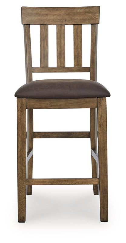 Urbinforte - Upholstered Barstool (Set of 2) - Light Brown - Hornell Furniture Outlet