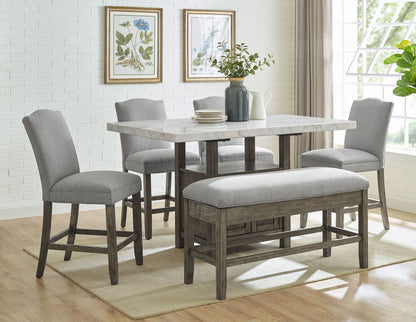 Grayson - Counter Height Set - Driftwood Base - Hornell Furniture Outlet