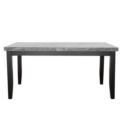 Napoli - Gray Marble Top Dining Table - Dark Gray - Hornell Furniture Outlet
