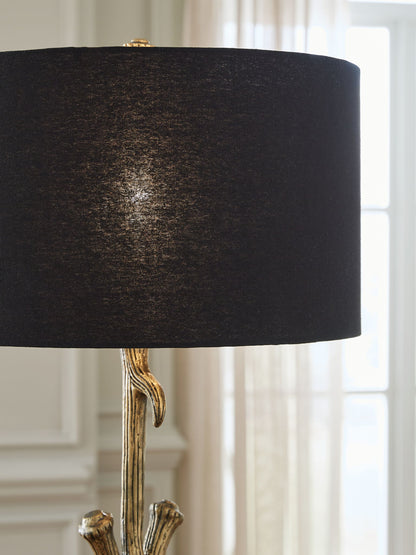 Josney - Antique Gold Finish - Metal Table Lamp - Hornell Furniture Outlet