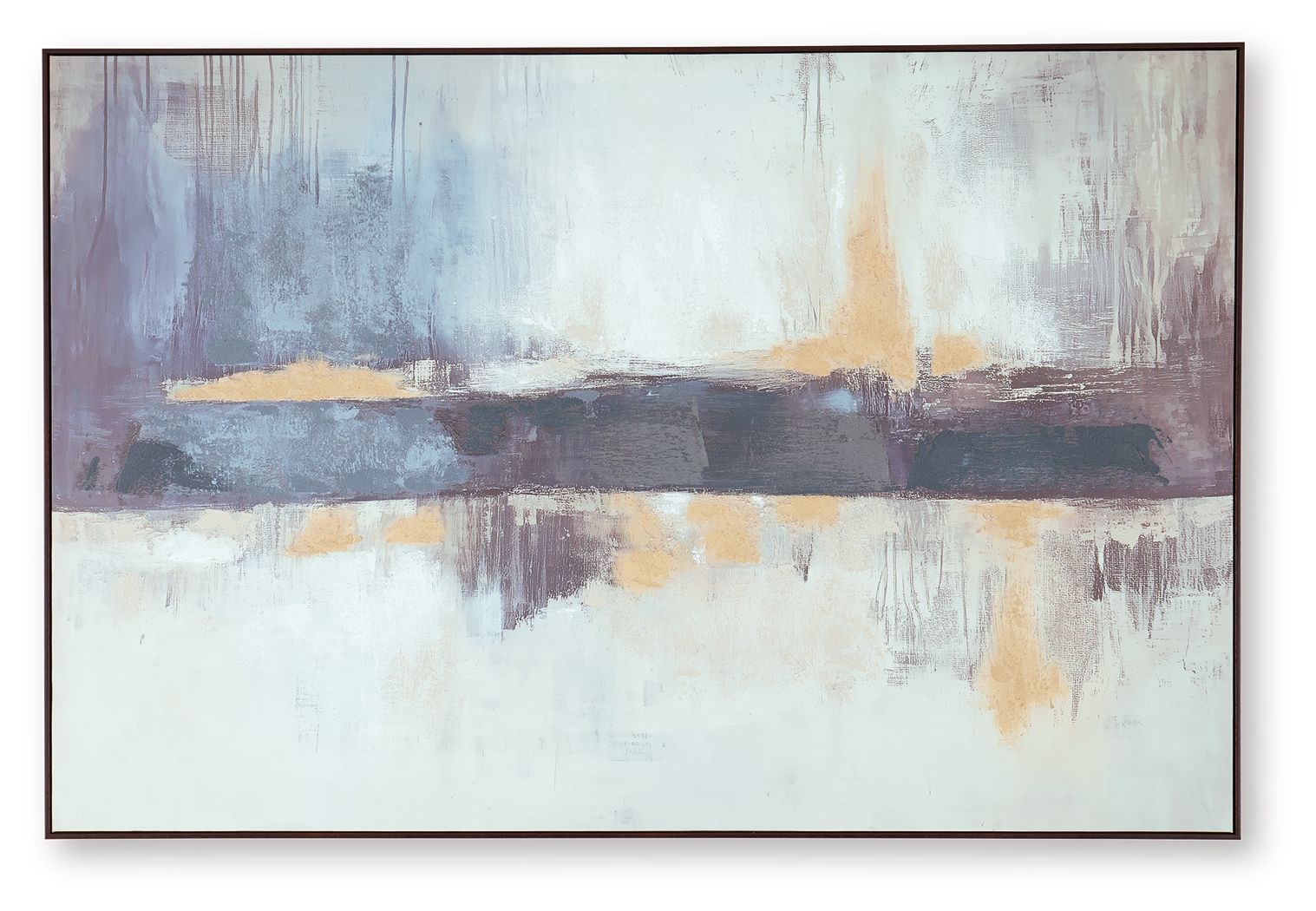 Gatesford - Wall Art - Blue / White / Tan - Hornell Furniture Outlet