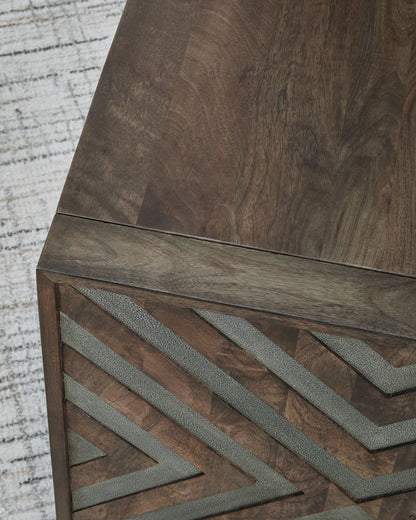 Dreggan - Brown - Square End Table - Hornell Furniture Outlet