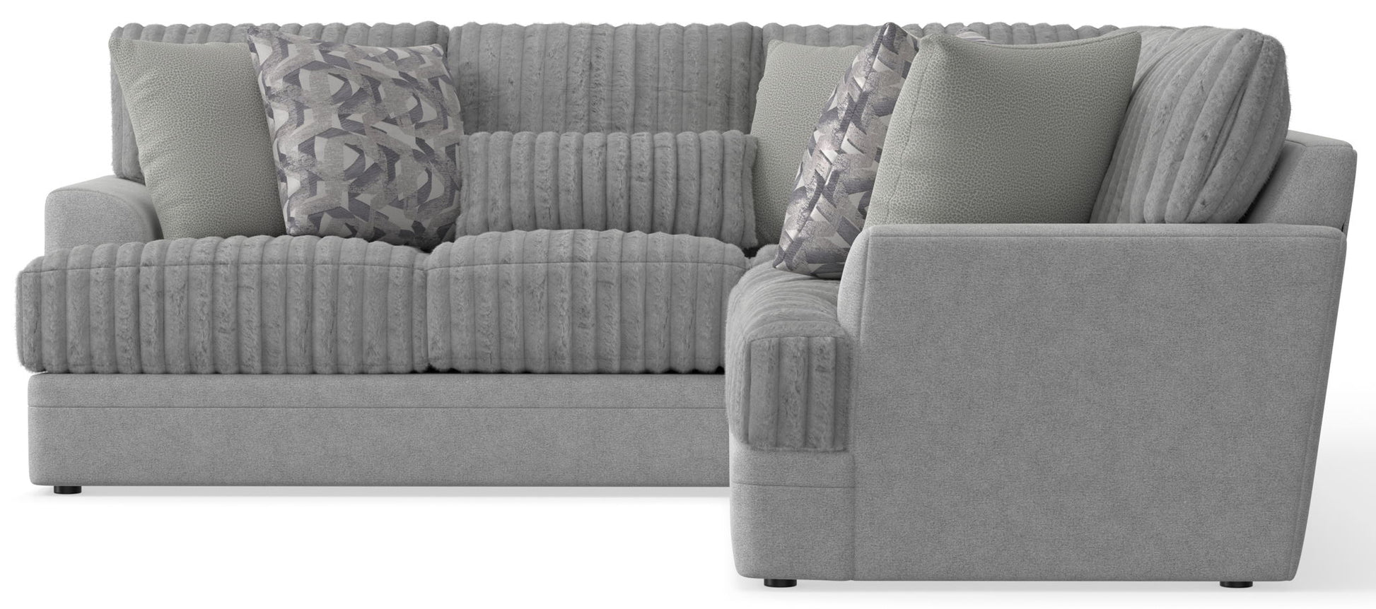 Titan - Sectional With Comfort Coil Seating And Accent Pillows Included - Hornell Furniture Outlet