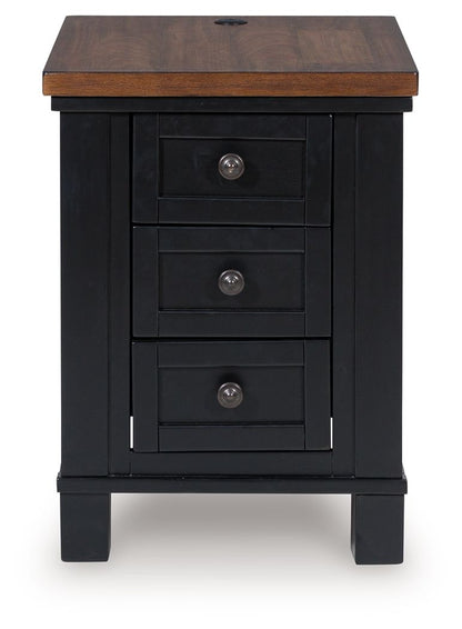 Wildenauer - Brown / Black - Chair Side End Table - Hornell Furniture Outlet