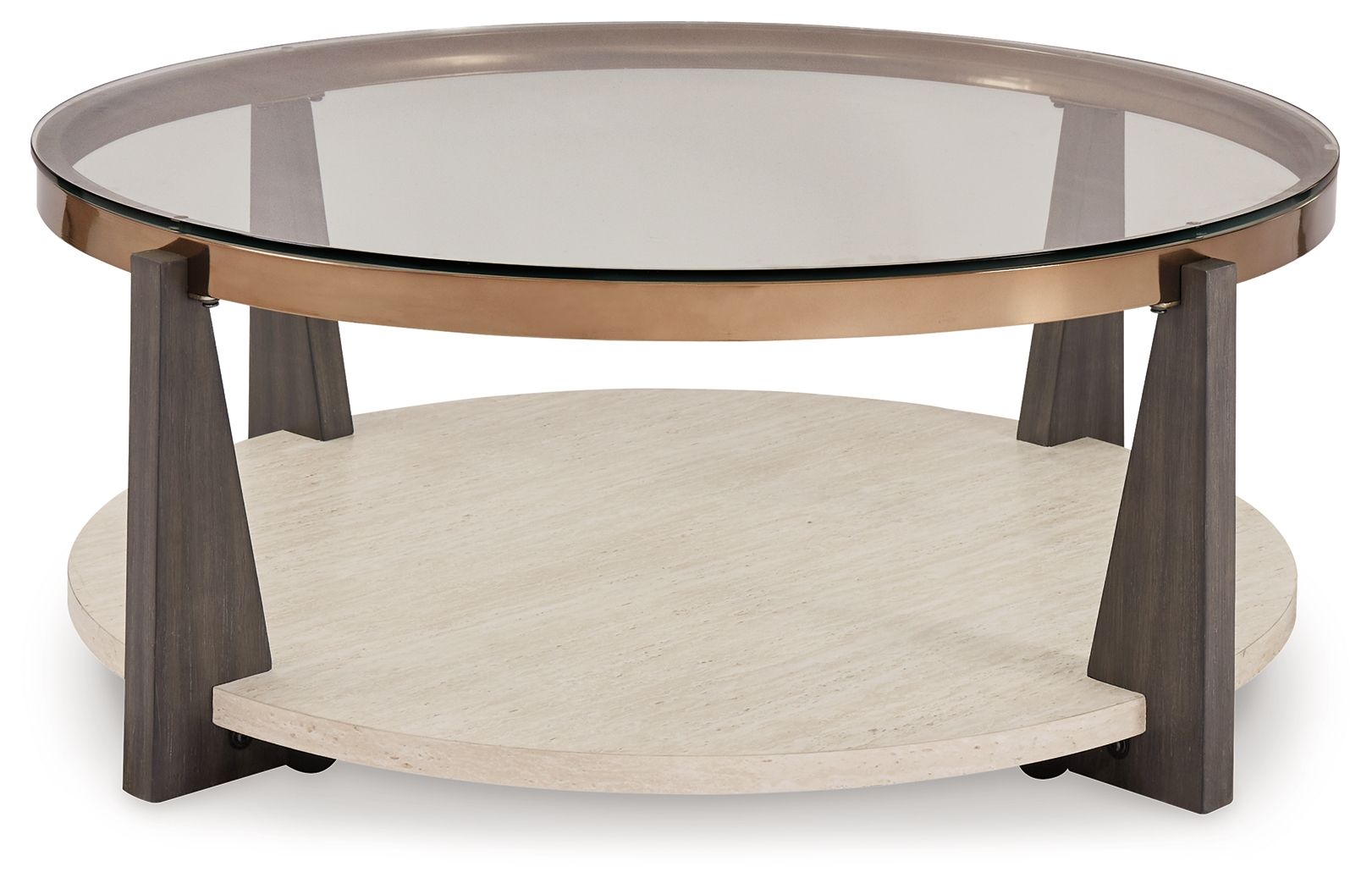Frazwa - Multi - Round Cocktail Table - Hornell Furniture Outlet