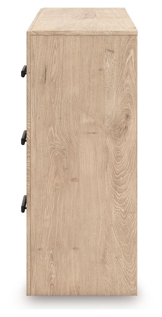 Sanginlane - Tan - Six Drawer Dresser - Hornell Furniture Outlet