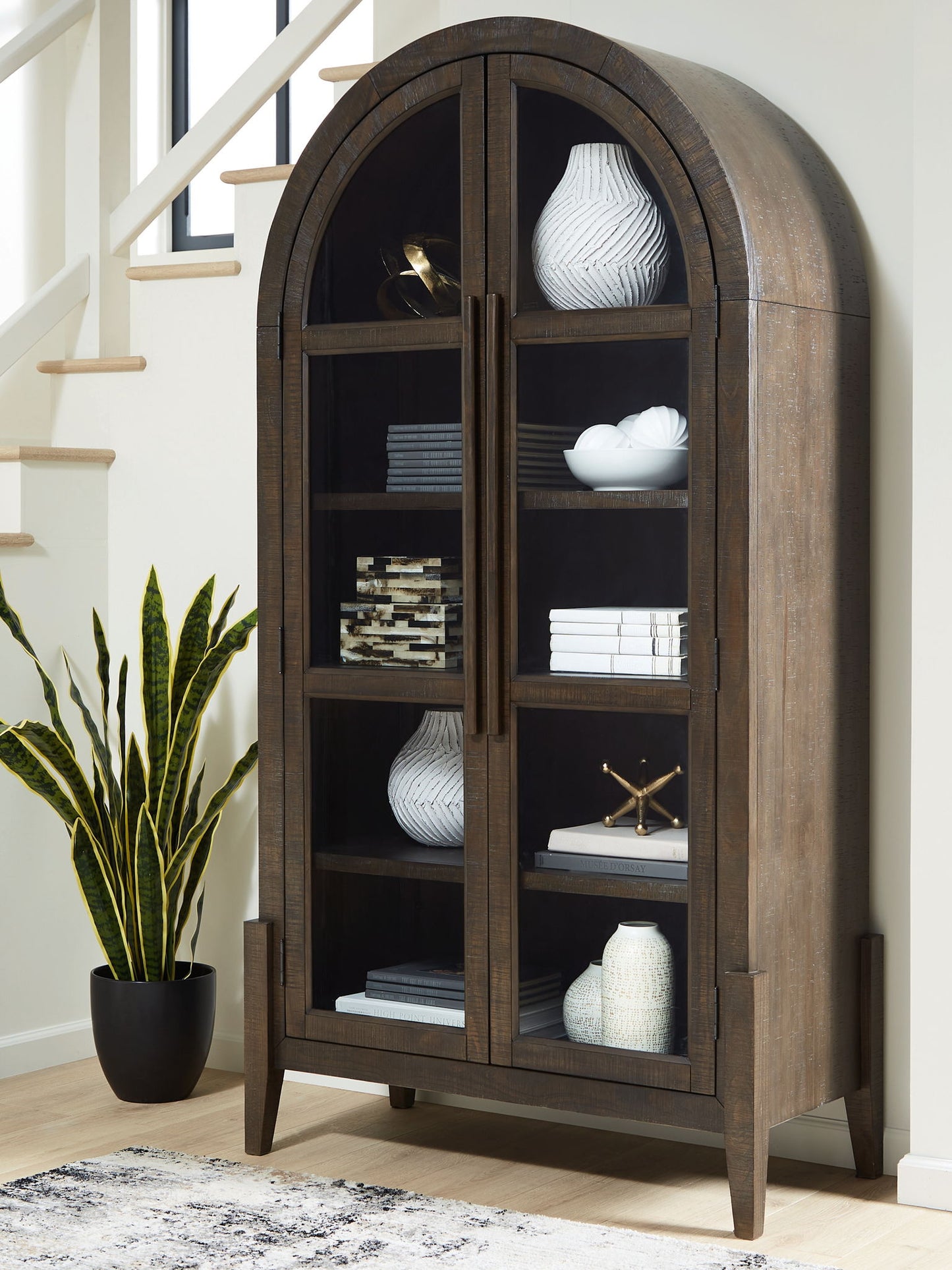 Benhall - Accent Cabinet - Dark Brown - Hornell Furniture Outlet