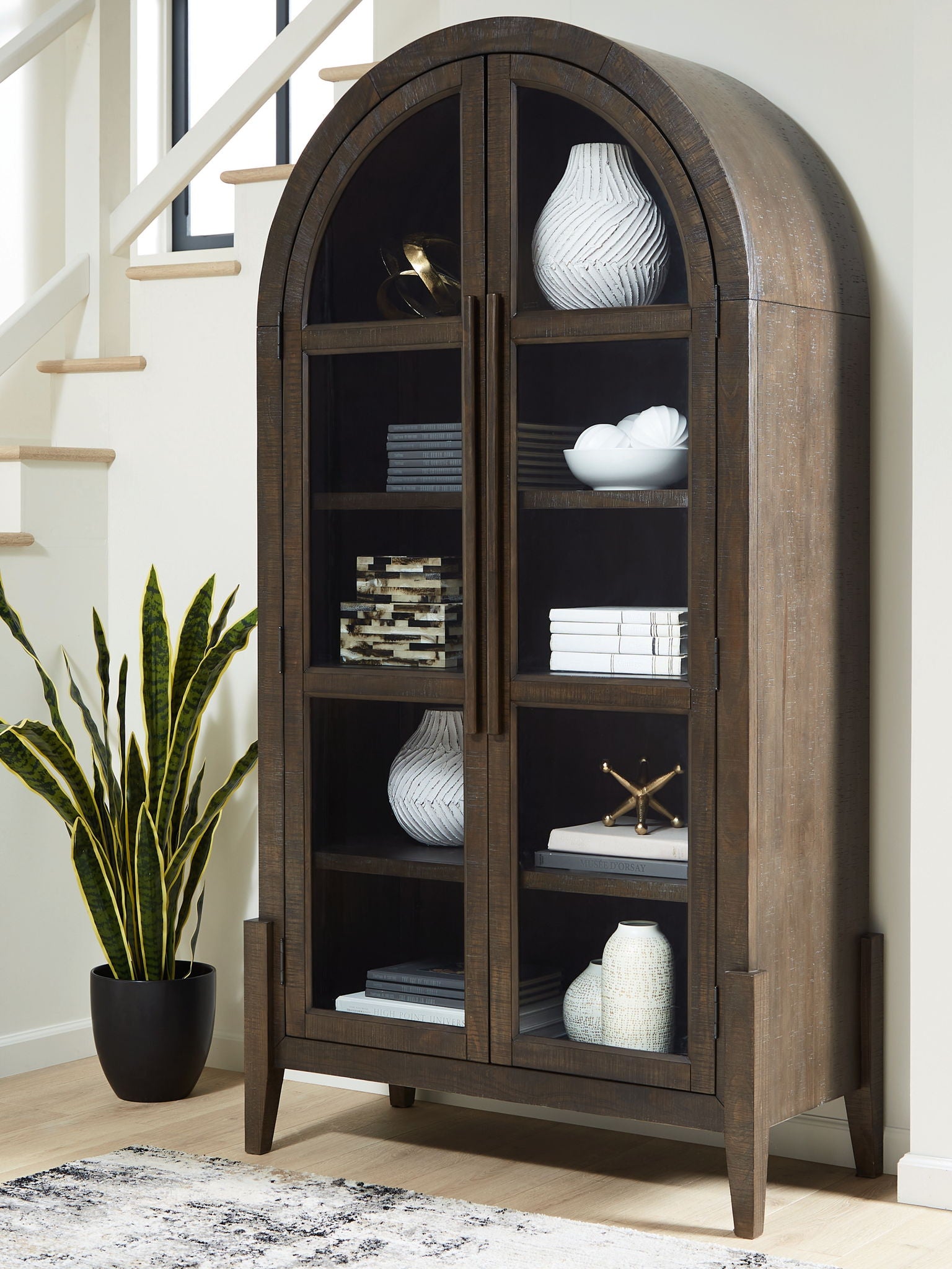 Benhall - Accent Cabinet - Dark Brown - Hornell Furniture Outlet