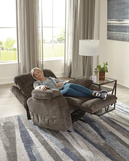 Refresher - Power Headrest Power Rocker Recliner With CR3 Heat / Massage / Lumbar - Hornell Furniture Outlet