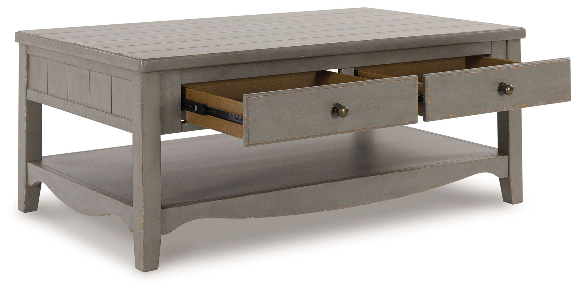 Charina - Antique Gray - Rectangular Cocktail Table - Hornell Furniture Outlet