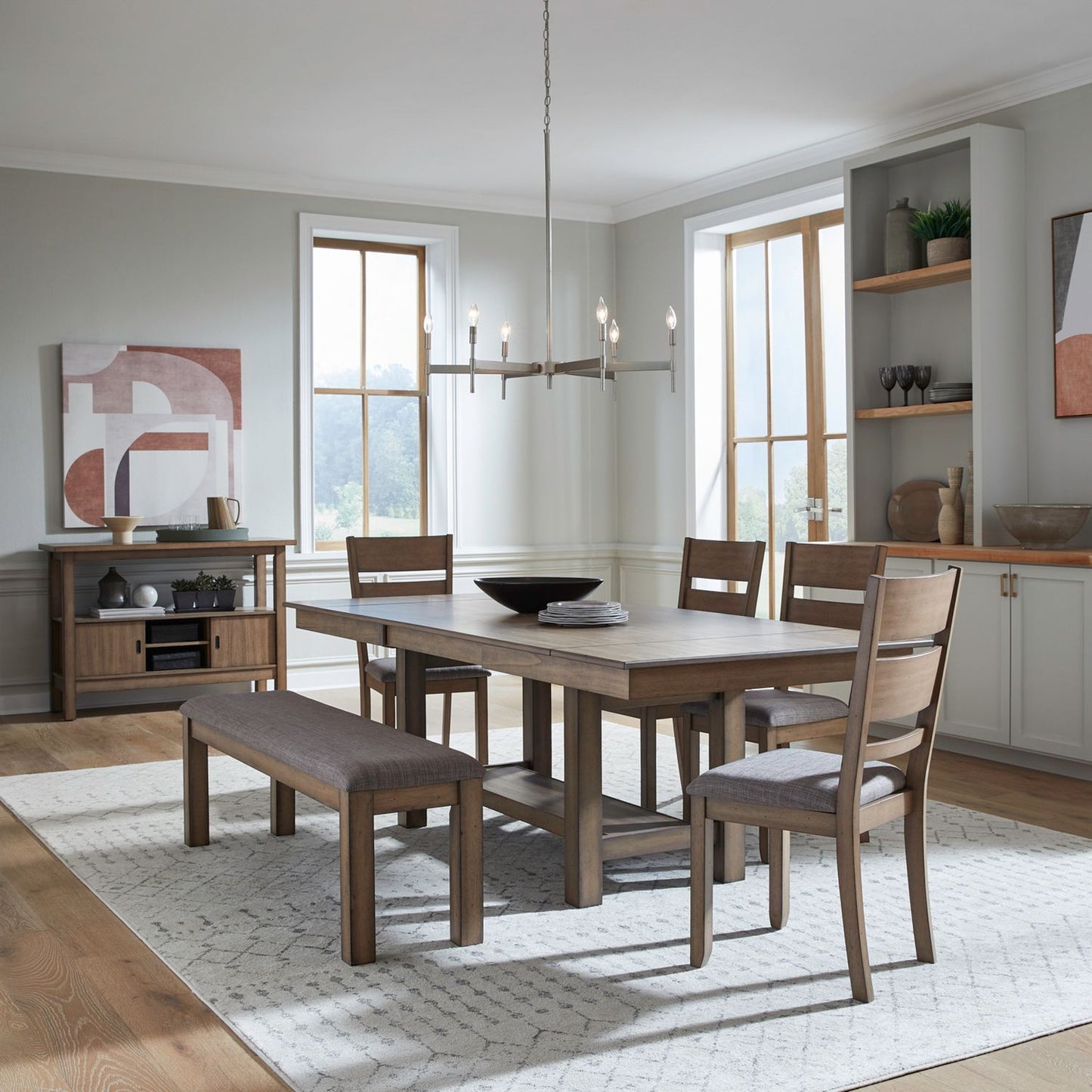 Brook Bay - Optional Trestle Table Set - Hornell Furniture Outlet