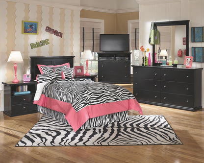 Maribel - Black - One Drawer Night Stand - Hornell Furniture Outlet