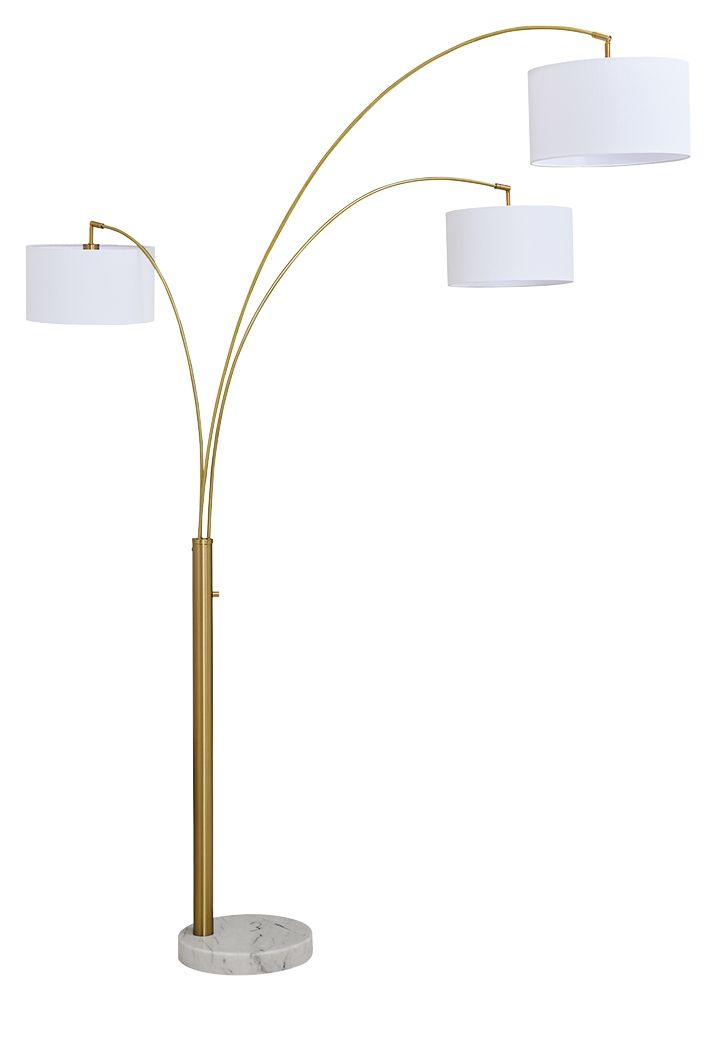 Valo - Metal Arc Lamp - Gold Finish - Hornell Furniture Outlet