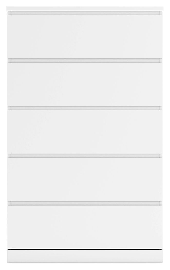 Onita - White - Five Drawer Chest - Hornell Furniture Outlet