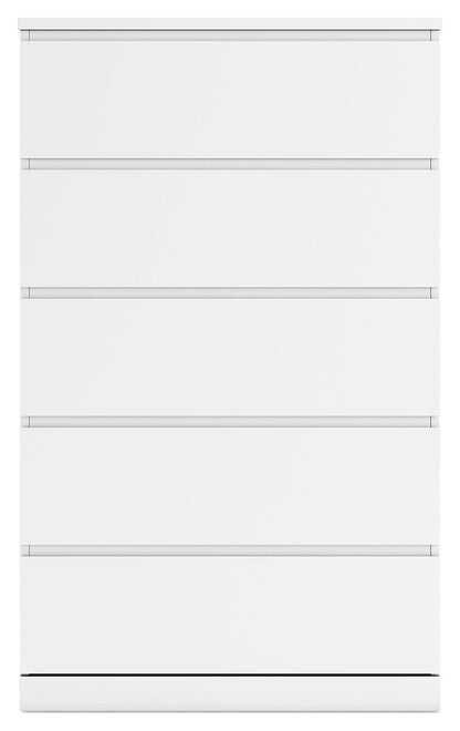 Onita - White - Five Drawer Chest - Hornell Furniture Outlet