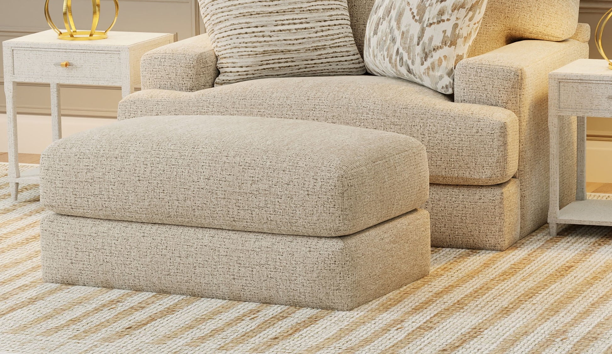 Brett - Ottoman - Hornell Furniture Outlet