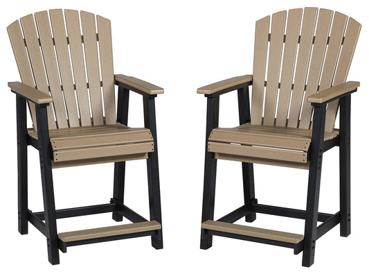 Fairen Trail - Black / Driftwood - Barstool (Set of 2) - Hornell Furniture Outlet