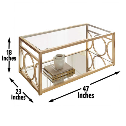 Olympia - Coffee Table - Gold - Hornell Furniture Outlet