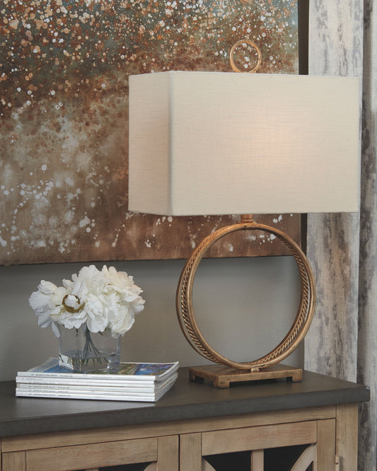 Mahala - Antique Gold Finish - Metal Table Lamp - Hornell Furniture Outlet
