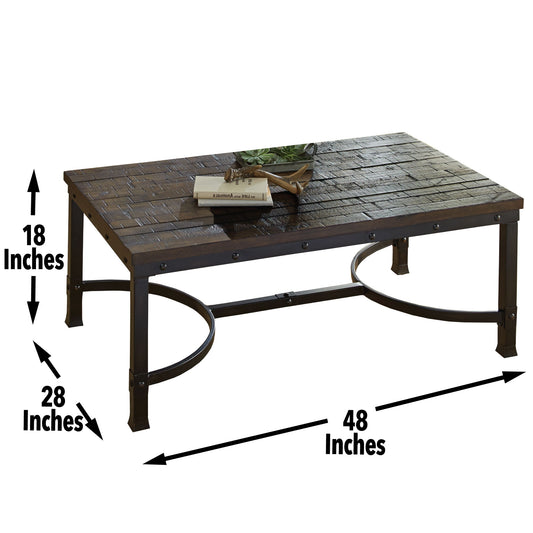 Ambrose - Coffee Table - Brown - Hornell Furniture Outlet