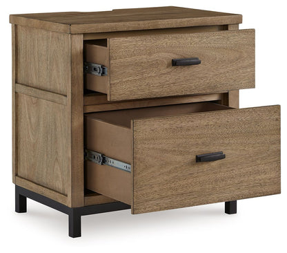 Tomtyn - Light Brown - Two Drawer Night Stand - Hornell Furniture Outlet