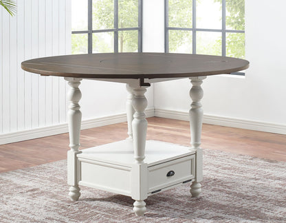 Joanna - Round Counter Height Table - Dark Brown - Hornell Furniture Outlet