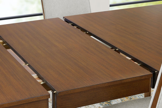 Lyncott - Brown - Rectangular Dining Room Extension Table - Hornell Furniture Outlet