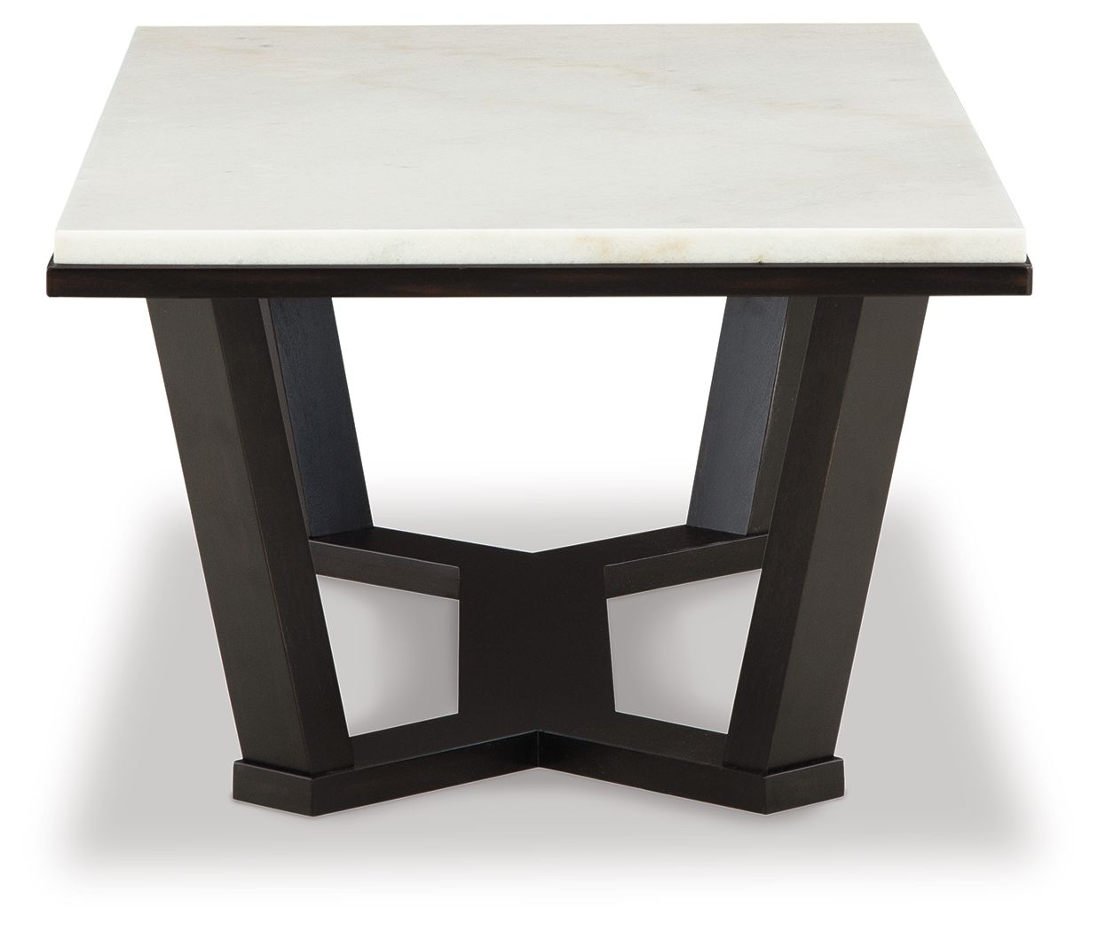 Fostead - White / Espresso - Rectangular Cocktail Table - Hornell Furniture Outlet