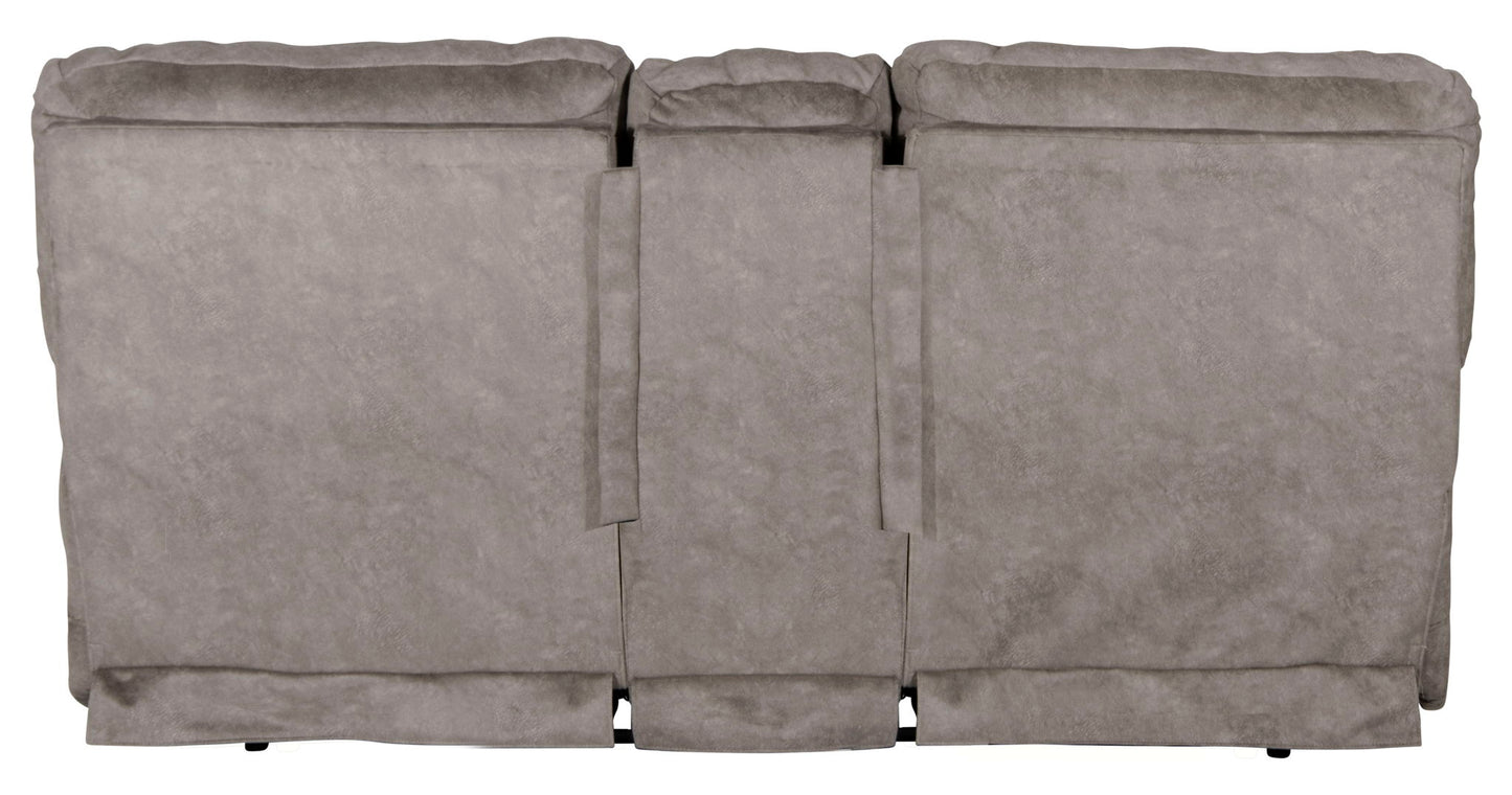 Reyes - Lay Flat Reclining Console Loveseat With Storage & Cupholders - Hornell Furniture Outlet