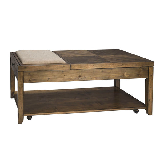 Mitchell - 3 Piece Table Set (1 Cocktail 2 End Tables) - Dark Brown - Hornell Furniture Outlet